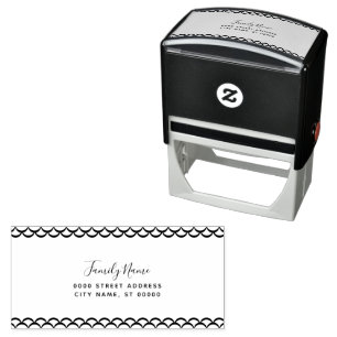 Simple Decorative Self Inking Rubber Stamp