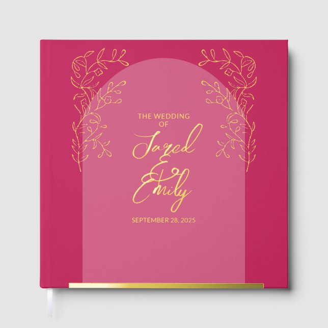 Simple Delicate Arch Wedding  Guest Book (Front)