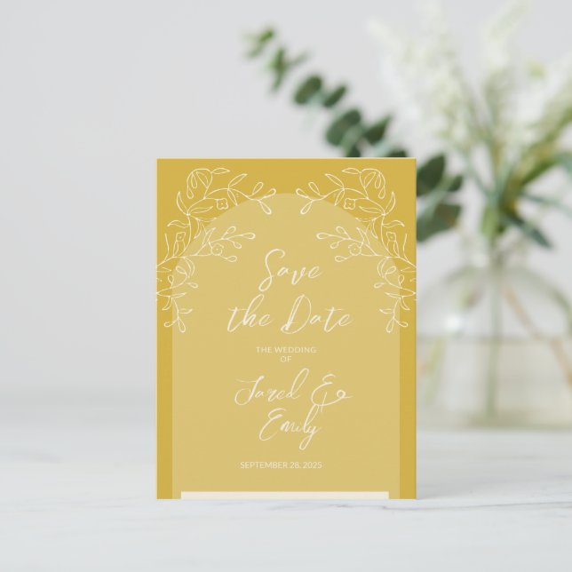 Simple Delicate Arch Wedding Invitation Postcard (Standing Front)