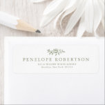 Simple Delicate Floral Timeless Sage Green Wedding<br><div class="desc">Elegant wedding address label features a minimalist design with a delicate floral border,  perfectly suited for formal weddings. The classic typography and customisable text make it a timeless choice for couples seeking sophisticated,  personalised wedding stationery.  For customisation or additional products featuring this design,  please feel free to contact me.</div>