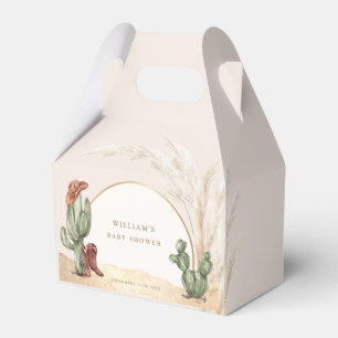 Simple Desert Boho Cactus Arch Baby Shower  Favour Box