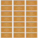 Simple Desert | Burnt Orange  Address Labels<br><div class="desc">These Simple Desert | Burn Orange address labels are exactly what you're looking for to complete your modern rustic boho wedding. Perfect for either a vintage minimalist western vibe or a retro fall bohemian feel. The minimal natural white script truly pops with this colourful autumn background. You can choose to...</div>