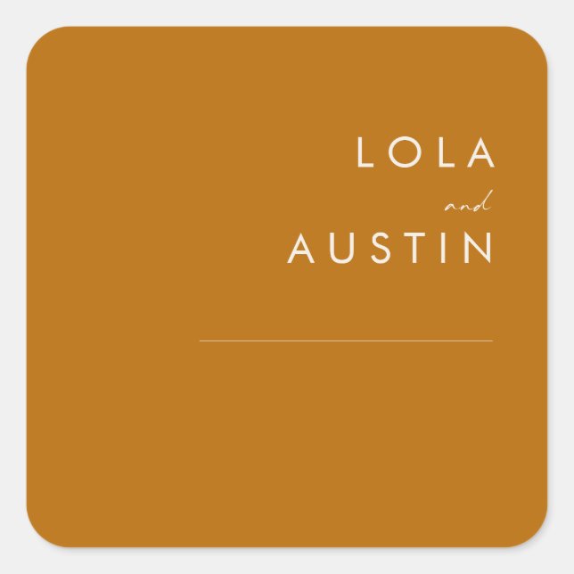 Simple Desert | Burnt Orange Envelope Seals (Front)