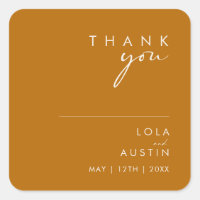 Simple Desert | Burnt Orange Thank You Wedding