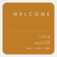 Simple Desert | Burnt Orange Wedding Welcome
