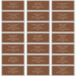 Simple Desert | Dark Cinnamon Address Labels<br><div class="desc">These Simple Desert | Dark Cinnamon address labels are exactly what you're looking for to complete your modern rustic boho wedding. Perfect for either a vintage minimalist western vibe or a retro fall bohemian feel. The minimal natural white script truly pops with this colourful autumn background. You can choose to...</div>