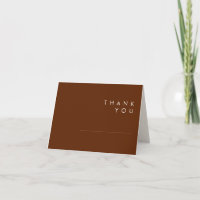 Simple Desert | Dark Cinnamon Thank You Card