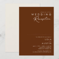 Simple Desert | Dark Cinnamon Wedding Reception