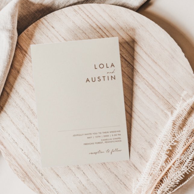 Simple Desert Natural White All In One Invitation (Creator Uploaded)