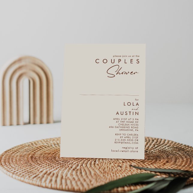Simple Desert | Natural White Couples Shower Invitation (Creator Uploaded)