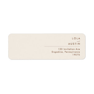 Simple Desert   Natural White Return Address Label