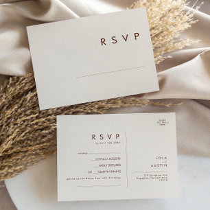 Simple Desert   Natural White Song Request RSVP Postcard