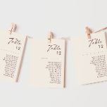 Simple Desert | Natural White Table Number Chart<br><div class="desc">This Simple Desert | Natural White table number chart is exactly what you're looking for to complete your modern rustic boho wedding. Perfect for either a vintage minimalist western vibe or a retro fall bohemian feel. The minimal dark cinnamon script truly pops with this autumn background. You can choose to...</div>