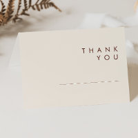Simple Desert | Natural White Thank You Card