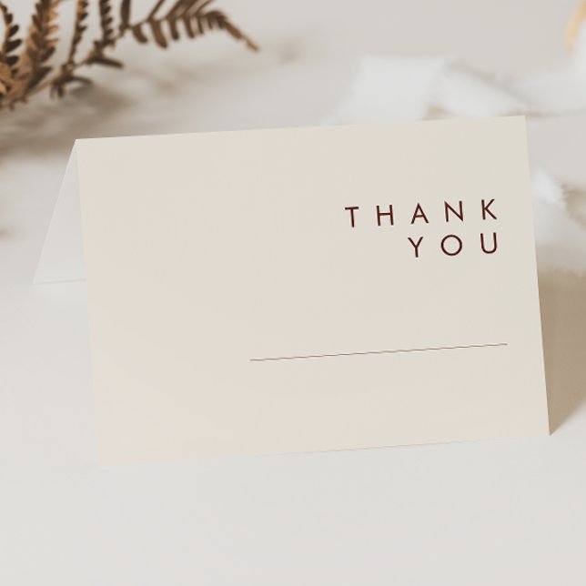 Simple Desert | Natural White Thank You Card (Creator Uploaded)