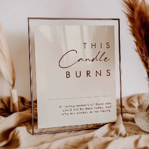 Simple Desert   Natural White This Candle Burns Poster