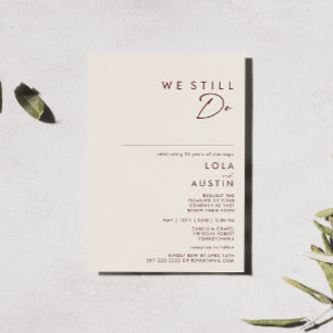 Simple Desert Natural White We Still Do Invitation