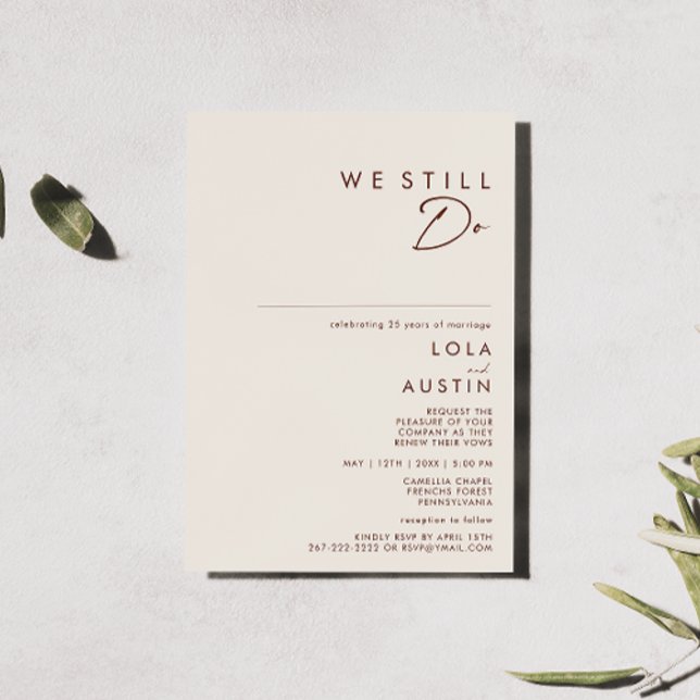 Simple Desert | Natural White We Still Do Invitation (Creator Uploaded)