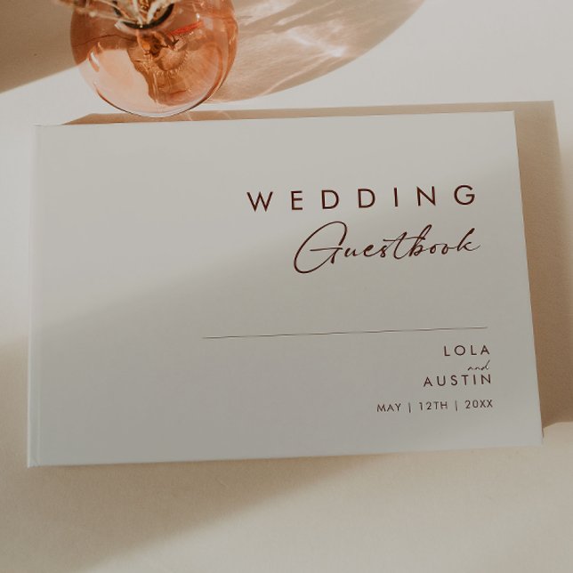 Simple Desert | Natural White Wedding Guest Book (Creator Uploaded)