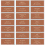 Simple Desert | Terracotta Address Labels<br><div class="desc">These Simple Desert | Terracotta address labels are exactly what you're looking for to complete your modern rustic boho wedding. Perfect for either a vintage minimalist western vibe or a retro fall bohemian feel. The minimal natural white script truly pops with this colourful autumn background. You can choose to keep...</div>