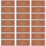Simple Desert | Terracotta Address Labels<br><div class="desc">These Simple Desert | Terracotta address labels are exactly what you're looking for to complete your modern rustic boho wedding. Perfect for either a vintage minimalist western vibe or a retro fall bohemian feel. The minimal natural white script truly pops with this colourful autumn background. You can choose to keep...</div>