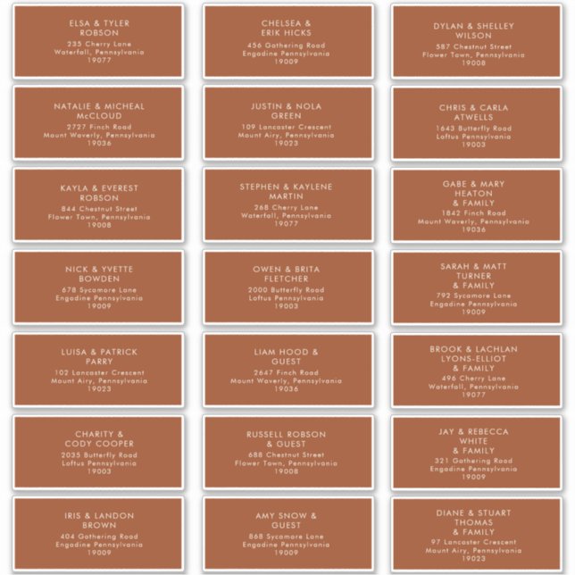 Simple Desert | Terracotta Address Labels (Front)