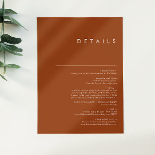 Simple Desert Terracotta Details Enclosure Card