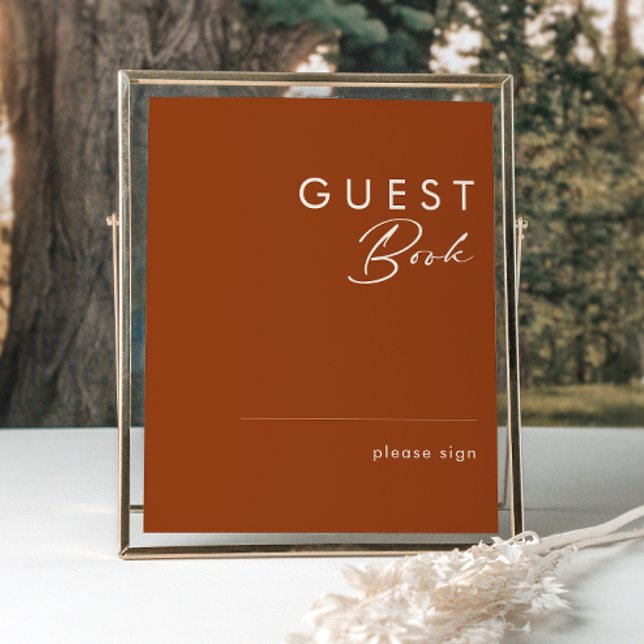Simple Desert | Terracotta  Guest Book Sign (Creator Uploaded)