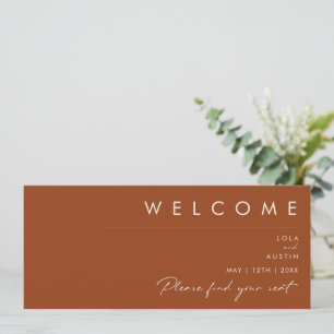 Simple Desert   Terracotta Seating Chart Header