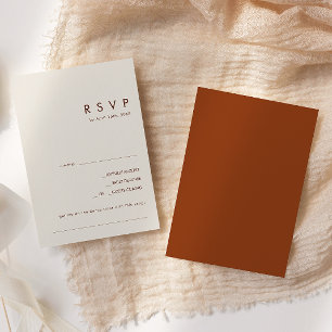 Simple Desert Terracotta Song Request RSVP Card