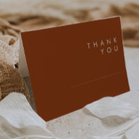 Simple Desert | Terracotta Thank You Card