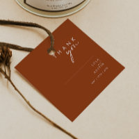 Simple Desert | Terracotta Thank You Favour Tags