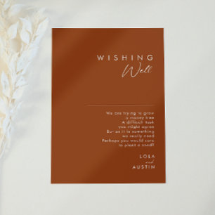 Simple Desert   Terracotta Wedding Wishing Well  Enclosure Card