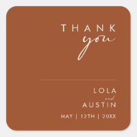 Simple Desert | TerracottaThank You Wedding