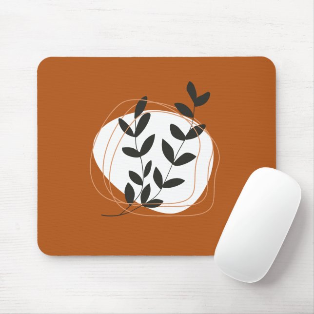 Simple design Abstract and Nature Bright green Mou Mouse Mat (With Mouse)