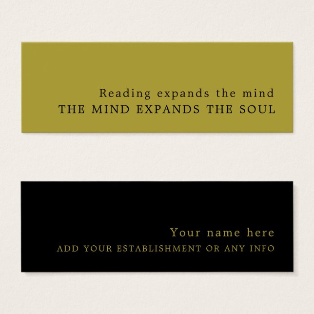 Simple Design Bookmark (Front & Back)