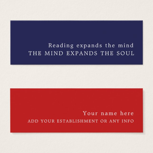 Simple Design Bookmark (Front & Back)