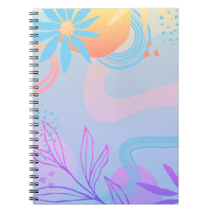 Simple design & elegant abstract Spiral Notebook