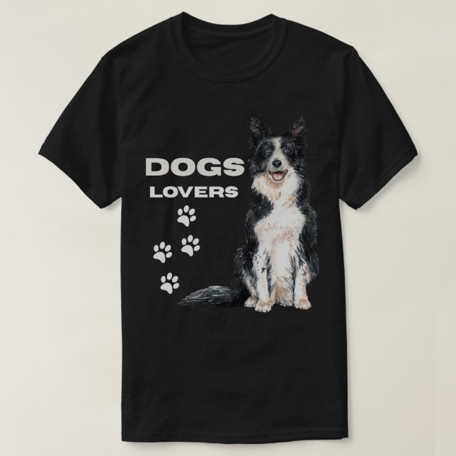 simple design for dogs lovers  T-Shirt (Design Front)