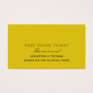Simple Design Free Drink Ticket