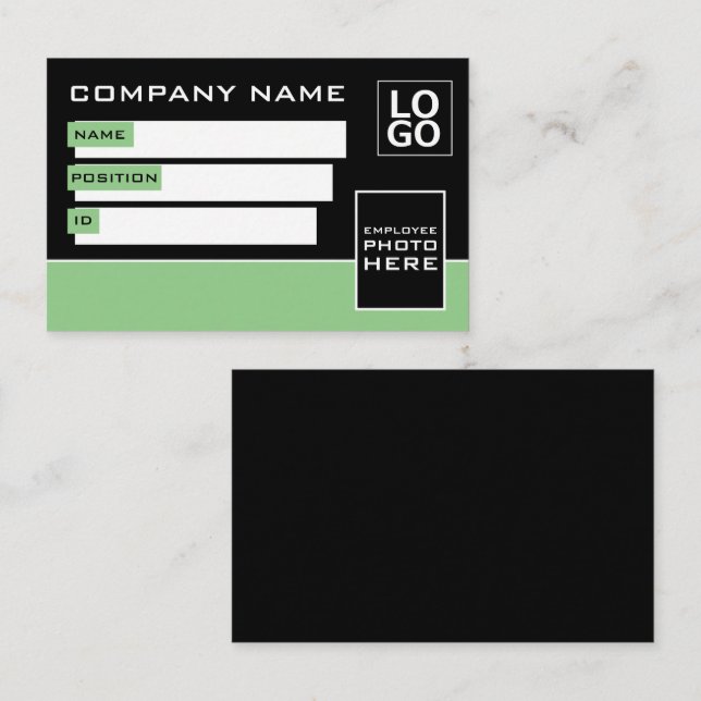 Simple Design, Photo ID Cards (Front/Back)