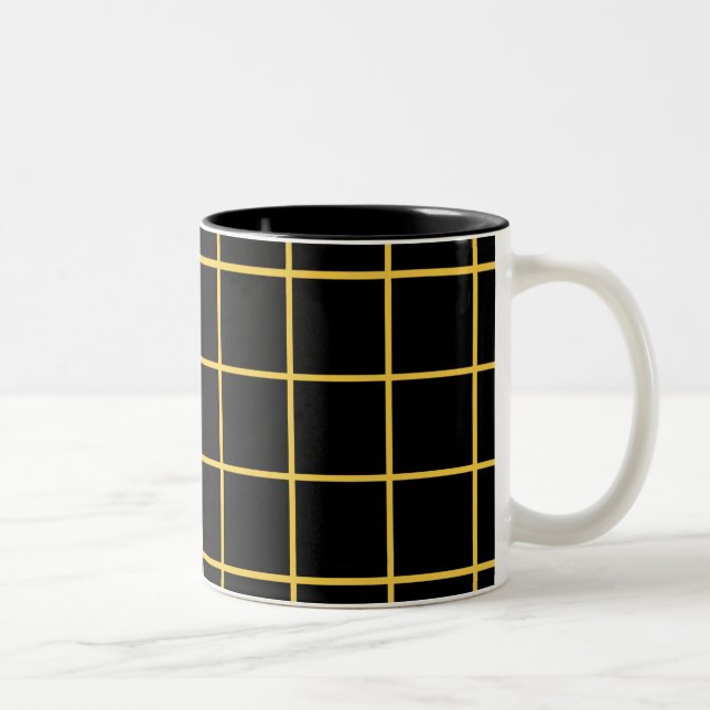 Simple design Plaid Square Pattern B Mug (Right)