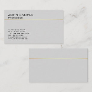 Simple Design Professional Elegant Grey Gold Business Card