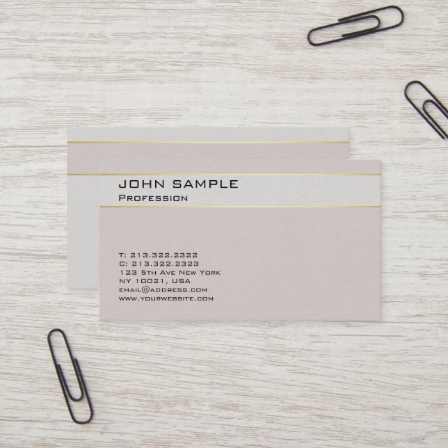 Simple Design Professional Elegant Harmonic Business Card (Front/Back In Situ)