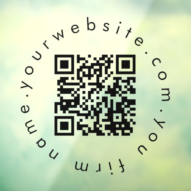 Simple design QR code for your biznes Window Cling (Sheet 3)