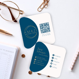 Simple Design Realtor Business Card With QR Code