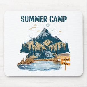 Simple Design Summer Camp Mouse Mat