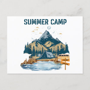 Simple Design Summer Camp Postcard