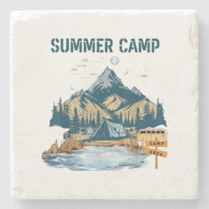 Simple Design Summer Camp Stone Coaster