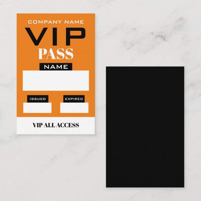 Simple Design, VIP Cards (Front/Back)